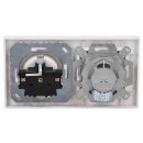 Jung Serie A Komplett-Set Alpinweiß: Cat.6A iso-Anschlussdose UAE-Cat.6A iso-8 Up 0 + A569-1PLUAWW Abdeckung f. IAE/UAE-Anschlussdose  + A1520WW SCHUKO Steckdose + A5582BFWW 2-fach Rahmen