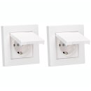 2x JUNG A IP 44 Set Alpinweiß: A1520KLWW SCHUKO...