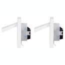 2x JUNG A IP 44 Set Alpinweiß: A1520KLWW SCHUKO Klappdeckelsteckdose + 551WU Dichtungsflansch + A5581BFWW Rahmen 1-fach