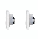 2x JUNG A IP 44 Set Alpinweiß: A1520KLWW SCHUKO Klappdeckelsteckdose + 551WU Dichtungsflansch + A5581BFWW Rahmen 1-fach