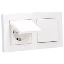 JUNG A IP 44 Set Alpinweiß: 2x A1520KLWW SCHUKO...