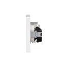 Jung Serie A Komplett-Set Alpinweiß: Antennensteckdose EDU 04 F + A561PLTVWW Abdeckung f. Antennen-Steckdose + A1520WW SCHUKO Steckdose +  A5582BFWW Rahmen 2-fach