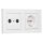 Jung Serie A Komplett-Set Alpinweiß: Antennensteckdose EDU 04 F + A561PLTVWW Abdeckung f. Antennen-Steckdose + A1520WW SCHUKO Steckdose +  A5582BFWW Rahmen 2-fach