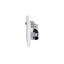 Jung Serie A Komplett-Set Alpinweiß: Triax EDA 302 F Antennendose 3-Loch SAT/TV/R + A561PLSATWW Abdeckung + Cat.6A Anschlussdose + A569-2BFPLUAWW Abdeckung + A1520WW Steckdose + A5583BFWW Rahmen 3-fach