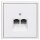 Jung Serie LS Komplett-Set Alpinweiß: Cat.6A iso-Anschlussdose UAE-Cat.6A iso-8/8 Up 0 + LS969-2UAWW Abdeckung f. IAE/UAE-Anschlussdose + LS981WW Rahmen 1-fach
