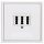 Jung Serie LS Komplett-Set Alpinweiß: LS981WW Rahmen 1fach + LS969TWW Abdeckung f. TAE-Anschlussdose + TAE-Anschlussdose TAE 3x6 NFN Up 0 rw