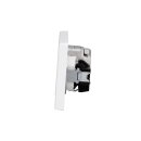 Jung Serie LS Komplett-Set Alpinweiß: Cat.6A iso-Anschlussdose UAE-Cat.6A iso-8 Up 0 + LS969-1UAWW Abdeckung f. IAE/UAE-Anschlussdose + LS1520WW SCHUKO Steckdose + LS982WW Rahmen 2-fach