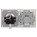 Jung Serie LS Komplett-Set Alpinweiß: Cat.6A iso-Anschlussdose UAE-Cat.6A iso-8 Up 0 + LS969-1UAWW Abdeckung f. IAE/UAE-Anschlussdose + LS1520WW SCHUKO Steckdose + LS982WW Rahmen 2-fach