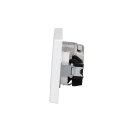 Jung Serie LS Komplett-Set Alpinweiß: Cat.6A iso-Anschlussdose UAE-Cat.6A iso-8/8 Up 0 + LS969-2UAWW Abdeckung f. IAE/UAE-Anschlussdose + LS1520WW SCHUKO Steckdose + LS982WW Rahmen 2-fach
