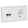 Jung Serie LS Komplett-Set Alpinweiß: Cat.6A iso-Anschlussdose UAE-Cat.6A iso-8/8 Up 0 + LS969-2UAWW Abdeckung f. IAE/UAE-Anschlussdose + LS1520WW SCHUKO Steckdose + LS982WW Rahmen 2-fach