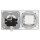 Jung Serie LS Komplett-Set Alpinweiß: LS969TWW Abdeckung f. TAE-Anschlussdose + TAE-Anschlussdose TAE 3x6 NFN Up 0 rw + LS1520WW SCHUKO Steckdose + LS982WW Rahmen 2-fach