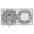 Jung Serie LS Komplett-Set Alpinweiß: Cat.6A iso-Anschlussdose + LS969-1UAWW Abdeckung + TAE-Anschlussdose + LS969TWW Abdeckung f. TAE-Anschlussdose + LS982WW Rahmen 2-fach