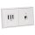 Jung Serie LS Komplett-Set Alpinweiß: Cat.6A iso-Anschlussdose + LS969-1UAWW Abdeckung + TAE-Anschlussdose + LS969TWW Abdeckung f. TAE-Anschlussdose + LS982WW Rahmen 2-fach