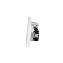 Jung Serie LS Komplett-Set Alpinweiß: Cat.6A iso-Anschlussdose UAE-Cat.6A iso-8 Up 0 + LS969-1UAWW Abdeckung f. IAE/UAE-Anschlussdose + 2x LS1520WW SCHUKO Steckdose + LS983WW Rahmen 3-fach