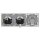 Jung Serie LS Komplett-Set Alpinweiß: Cat.6A iso-Anschlussdose UAE-Cat.6A iso-8 Up 0 + LS969-1UAWW Abdeckung f. IAE/UAE-Anschlussdose + 2x LS1520WW SCHUKO Steckdose + LS983WW Rahmen 3-fach