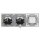 Jung Serie LS Komplett-Set Alpinweiß: LS969TWW Abdeckung f. TAE-Anschlussdose + TAE-Anschlussdose TAE 3x6 NFN Up 0 rw + 2x LS1520WW SCHUKO Steckdose + LS983WW Rahmen 3-fach
