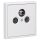 Jung Serie LS Komplett-Set Alpinweiß: Triax EDA 302 F Antennendose 3-Loch Stichdose SAT/TV/R + LS990SATWW Abdeckung f. SAT-TV-Steckdose + LS981WW Rahmen 1-fach