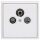 Jung Serie LS Komplett-Set Alpinweiß: Triax EDA 302 F Antennendose 3-Loch Stichdose SAT/TV/R + LS990SATWW Abdeckung f. SAT-TV-Steckdose + LS981WW Rahmen 1-fach