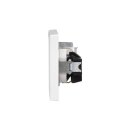 Jung Serie LS Komplett-Set Alpinweiß: Antennensteckdose EDU 04 F + LS990TVWW Abdeckung f. SAT-TV-Steckdose + LS1520WW SCHUKO Steckdose + LS982WW Rahmen 2-fach
