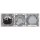 Jung Serie LS Komplett-Set Alpinweiß: 3-Loch Triax EDA 302 F Stichdose SAT/TV/R + Jung LS990SATWW Abdeckung + Cat.6A iso-Anschlussdose + LS969-2UAWW Abdeckung + SCHUKO Steckdose + LS983WW Rahmen 3-fach