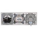 Jung Serie LS Komplett-Set Alpinweiß: Durchgangsdose GUT 123 + Abdeckung f. SAT-TV-Steckdose + Cat.6A iso-Anschlussdose + Abdeckung f. IAE/UAE-Anschlussdose + SCHUKO Steckdose + LS983WW Rahmen 3-fach