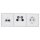Jung Serie LS Komplett-Set Alpinweiß: Durchgangsdose GUT 123 + Abdeckung f. SAT-TV-Steckdose + Cat.6A iso-Anschlussdose + Abdeckung f. IAE/UAE-Anschlussdose + SCHUKO Steckdose + LS983WW Rahmen 3-fach