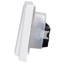 JUNG LS IP 44 Set Alpinweiß: LS1520KLWW SCHUKO Steckdose m. Klappdeckel + 551WU Dichtungsflansch + LS981WW Rahmen 1-fach