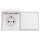 JUNG LS IP 44 Set Alpinweiß: 2x LS1520KLWW SCHUKO Steckdose m. Klappdeckel + 2x 551WU Dichtungsflansch + LS982WW Rahmen 2-fach