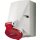 Mennekes Wanddose HW/VN 16A 7p 6h 400V IP44 734