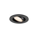 SLV 1009003 Deckeneinbauleuchte NEW TRIA® 45 DL rund 2700K 24° schwarz