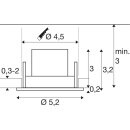 SLV 1009004 Deckeneinbauleuchte NEW TRIA® 45 DL rund 3000K 24° weiß
