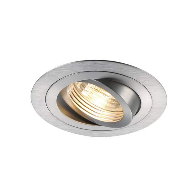 SLV 199986 LED-Einbauleuchte PIREQ DL QPAR51 alu rund