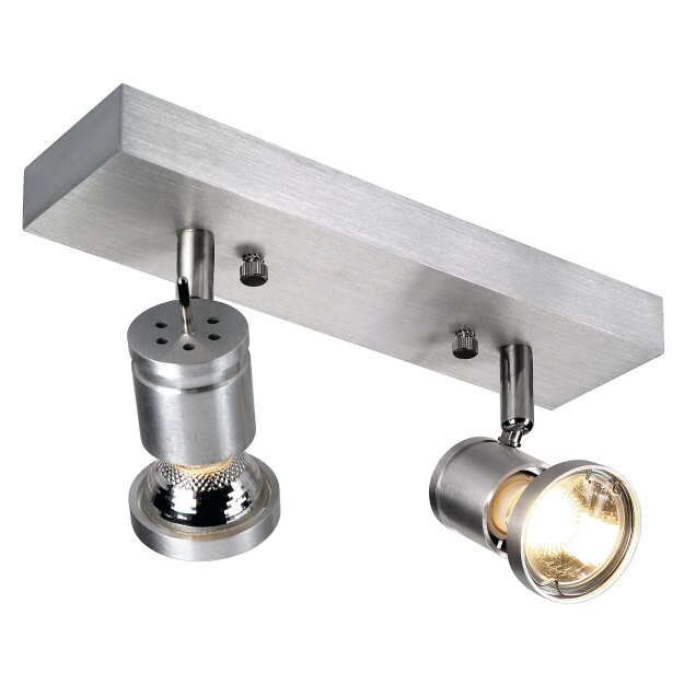 SLV 1000266 Wand- / Deckenleuchte SOUVEREEN QPAR51 CW aluminium