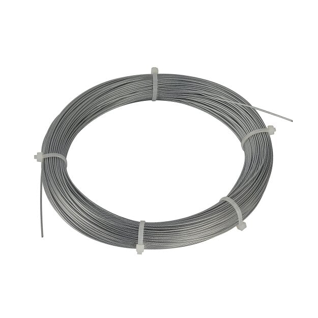 SLV 961031 Stahlseil für Abhängset MEDO 0,75mm mit PVC-Ummantelung 100m Ring verzinkt