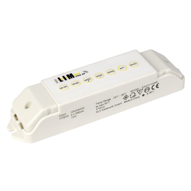 SLV 470610 LED RGB Steuerung Funk 24V 350mA max. 5W 3 Kanal EASY LIM PRO RF Master 350mA