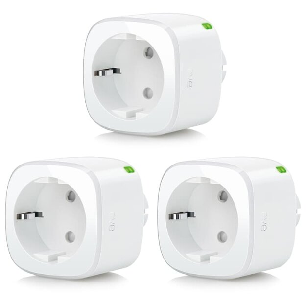 Eve 2CKA006200A0962 EVE-EEU3 Eve Energy Set 3x Smarte Steckdose mit Verbrauchsmessung