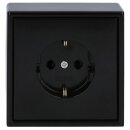 JUNG LS CUBE Set: Aufputzsteckdose aus 1520SW Steckdose + 1- fach Rahmen LS581ASW schwarz