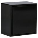 JUNG LS CUBE Set: Aufputzschalter aus 506U Wechselschalter + LS990SW Wippe + 1- fach Rahmen LS581ASW schwarz