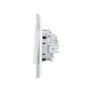 Gira Set: Steckdose 445303 + Wippschalter 310600 + 2fach Rahmen 021212 + Wippe 329603