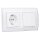 Gira Set: Steckdose 418803 + Wechselschalter 310600  + Wechselwippe 329603 + 2fach Rahmen 0212723