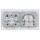 Gira Set: Steckdose 418803 + Wechselschalter 310600  + Wechselwippe 329603 + 2fach Rahmen 0212723