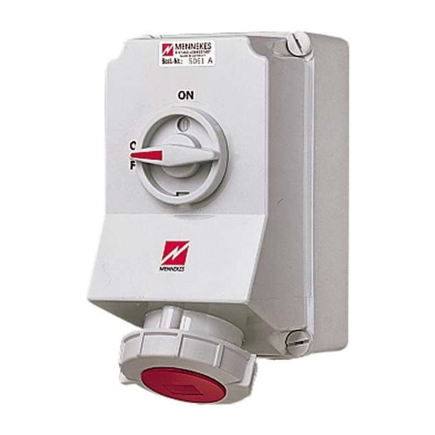 Mennekes Wanddose DUO 63A 5p 6h 400V IP67 5113A