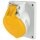 Mennekes 1733 Anbaudose TwinCONTACT 32A3p4h110V IP44