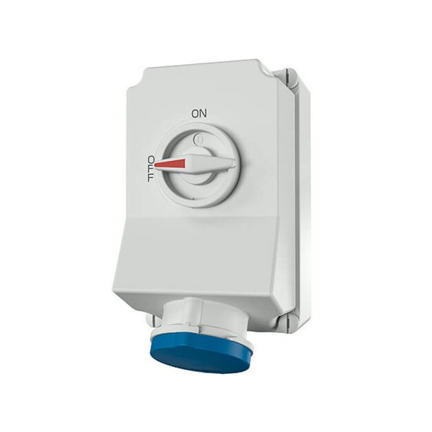 Mennekes 5955A Wanddose DUO 63A4p9h230V IP44