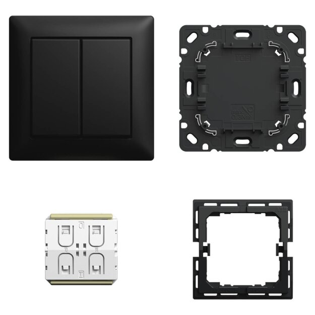 Busch-Jaeger 6716 UJ-915 Smart Switch Friends of Hue Komplettset Busch-balance® SI Schwarz matt 2CKA006710A0054