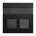 Busch-Jaeger 1572 CN-915 Zentralscheibe 2-fachmit Beschriftungsfeld Busch-balance® SI Schwarz matt 2CKA001582A0458