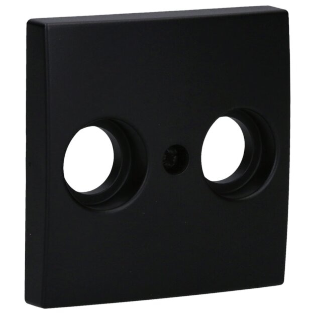 Busch-Jaeger 2531-915 Zentralscheibe für handelsübliche Antennensteckdosen 2-fach Busch-balance® SI Schwarz matt 2CKA001724A4463