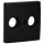 Busch-Jaeger 2531-915 Zentralscheibe für handelsübliche Antennensteckdosen 2-fach Busch-balance® SI Schwarz matt 2CKA001724A4463