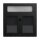Busch-Jaeger 1800-915 Zentralscheibe mit Beschriftungsfeld Busch-balance® SI Schwarz matt 2CKA001753A0200