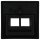 Busch-Jaeger 1803-02-915 Zentralscheibe 2-fach Busch-balance® SI Schwarz matt 2CKA001753A0216